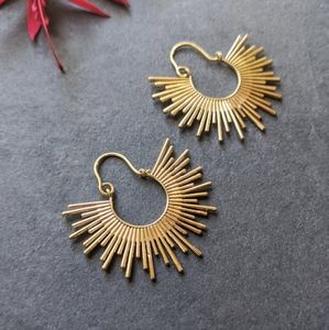 NWT Baizaar Starburst Hoop Earrings